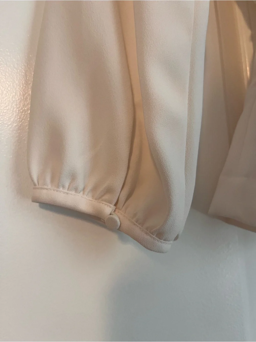 J. Crew Cream Wrap Blouse with Tie Waist
